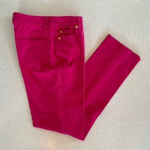 ** SOLD** J. McLaughlin Raspberry Straight Leg Jeans, Size 4